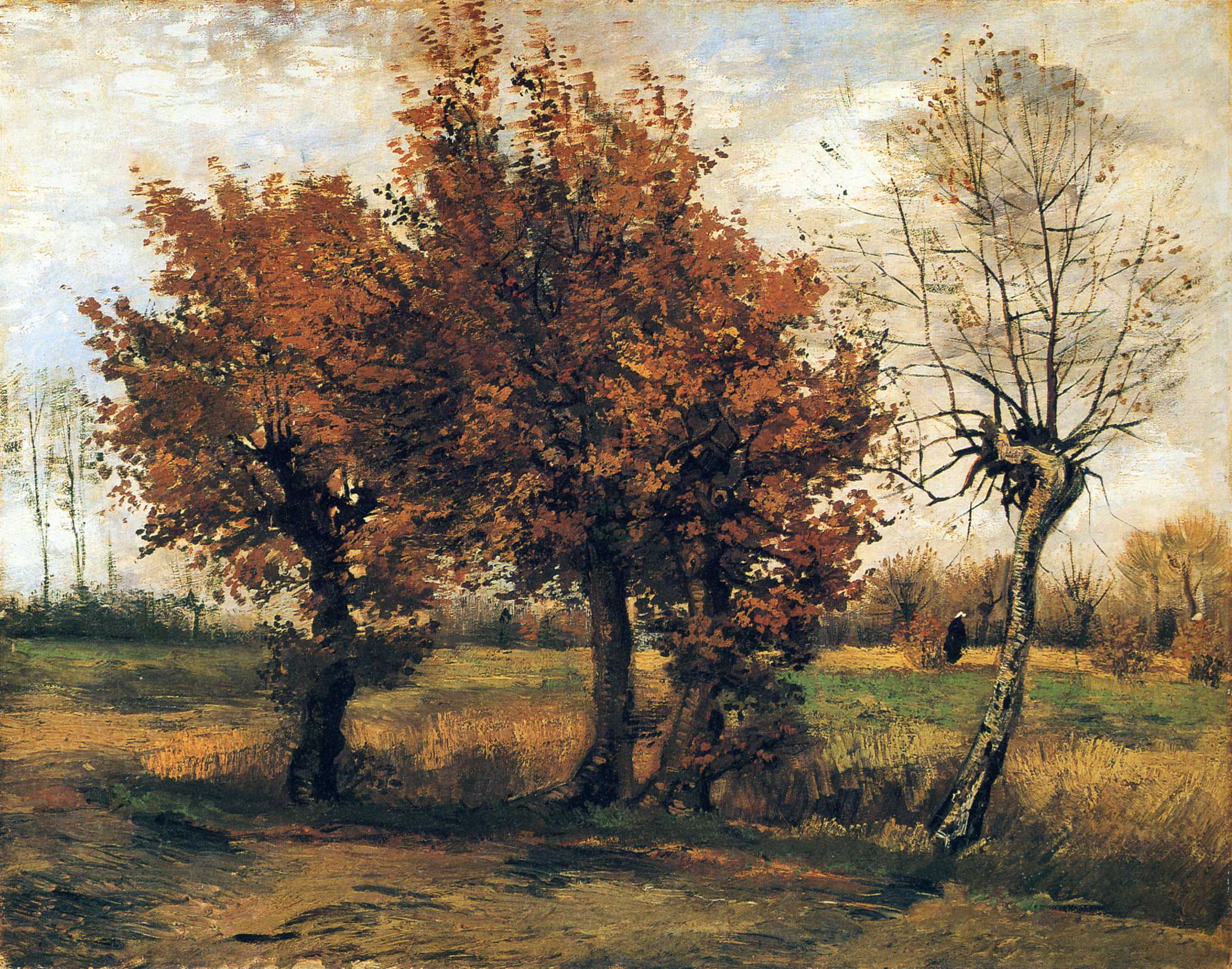 Autumn Landscape with Four Trees 1885